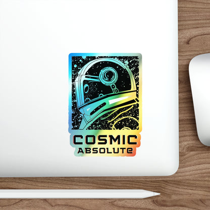 Galactic Explorer: Cosmic Astronaut Holographic Die-cut Stickers