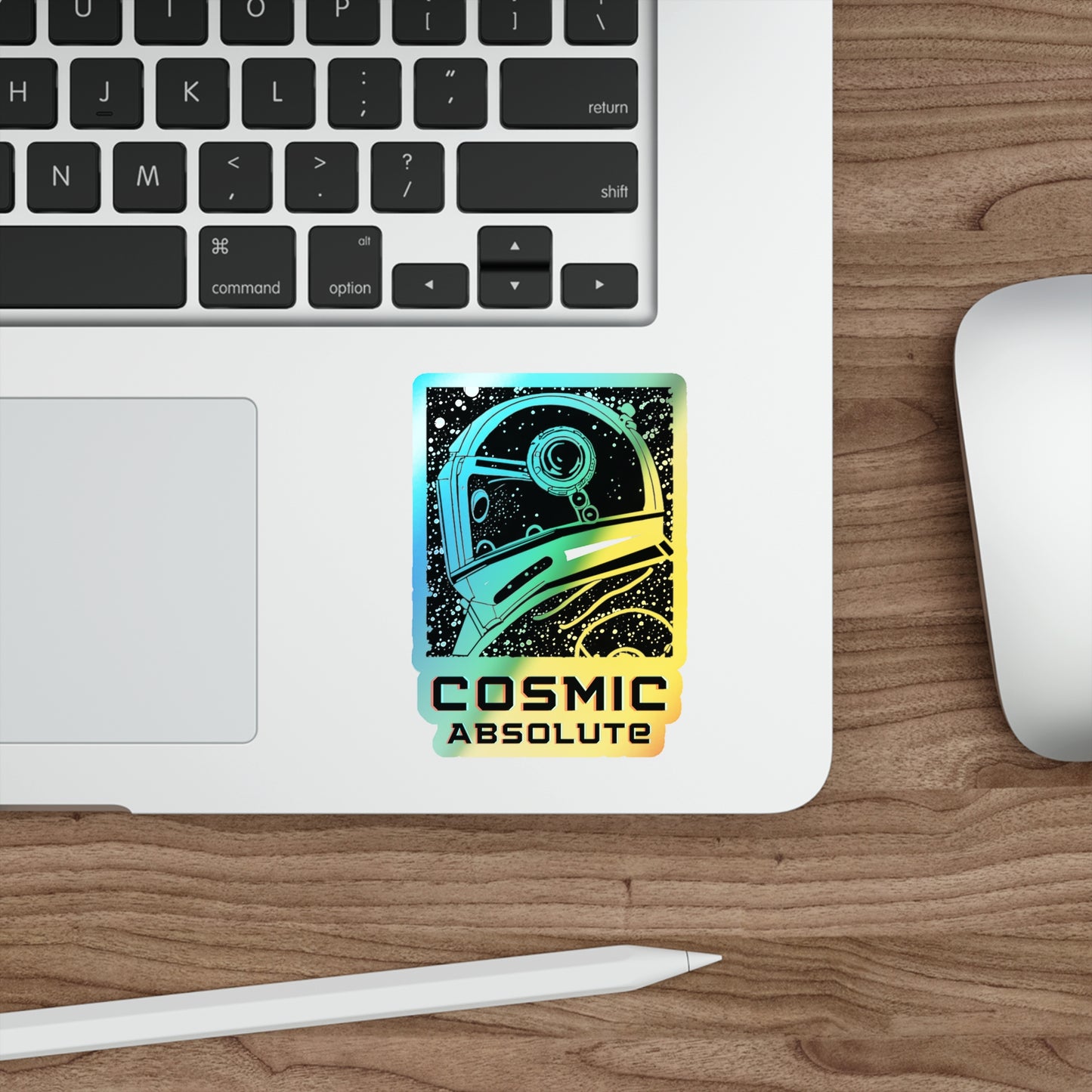Galactic Explorer: Cosmic Astronaut Holographic Die-cut Stickers