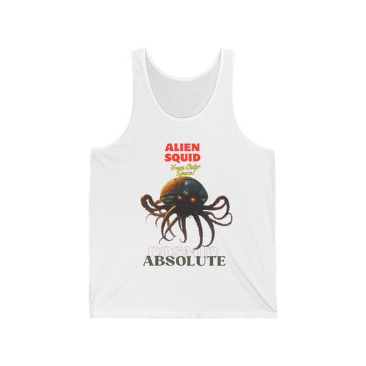 Galactic Tentacles: Retro Alien Squid Invasion Jersey Tank