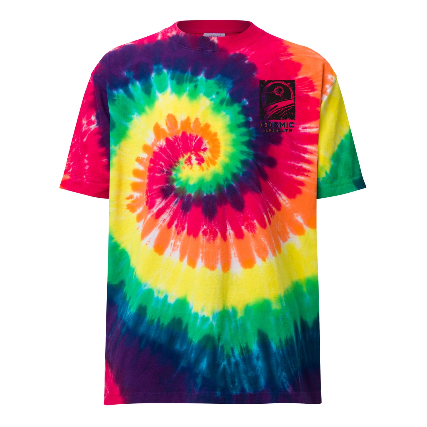 Cosmic Absolute Oversized Tie-Dye T-Shirt | Retro Futurism Activewear |