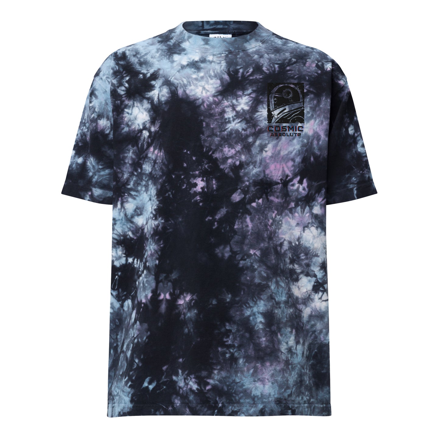 Cosmic Absolute Oversized Tie-Dye T-Shirt | Retro Futurism Activewear |