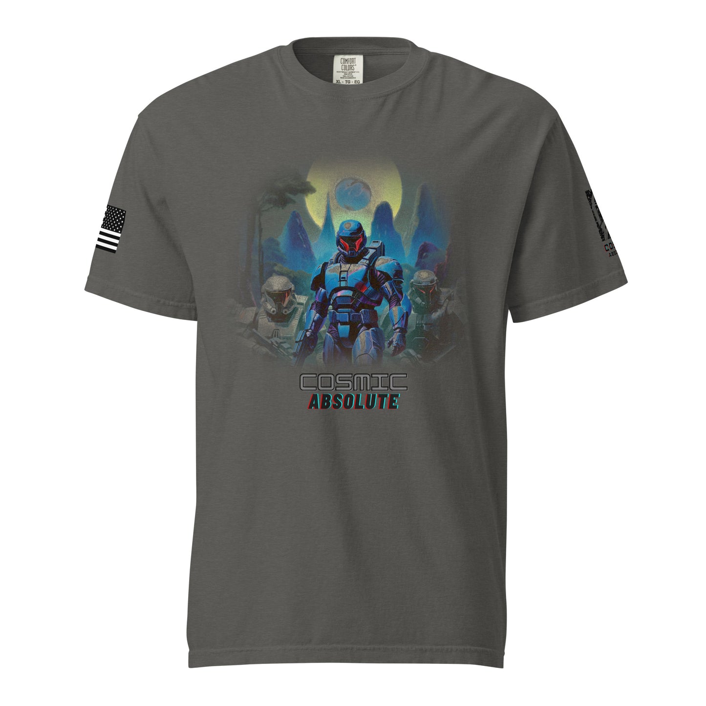 Cyborg Shark Squad Heavyweight T-Shirt | Sci-Fi Graphic Tee |