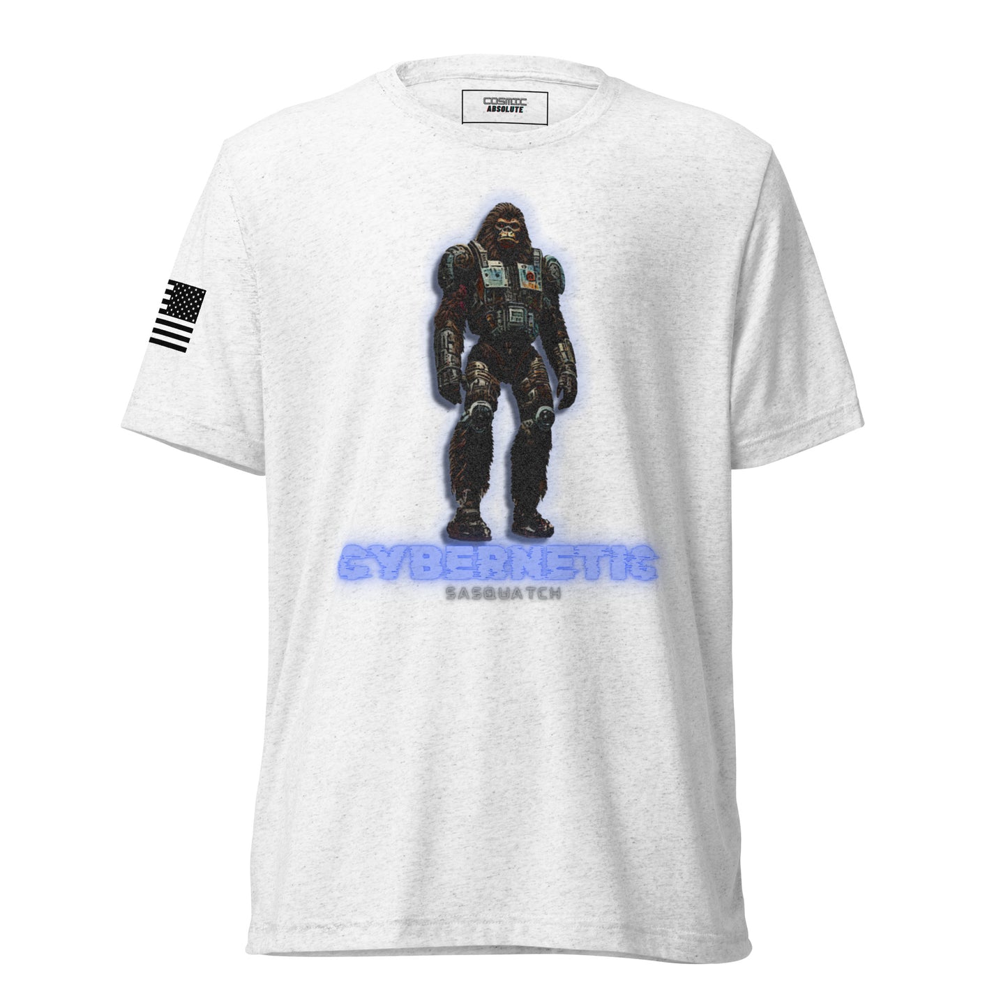Cybernetic Sasquatch Sci-Fi Graphic Tee | Retro Futurism Workout Shirt |