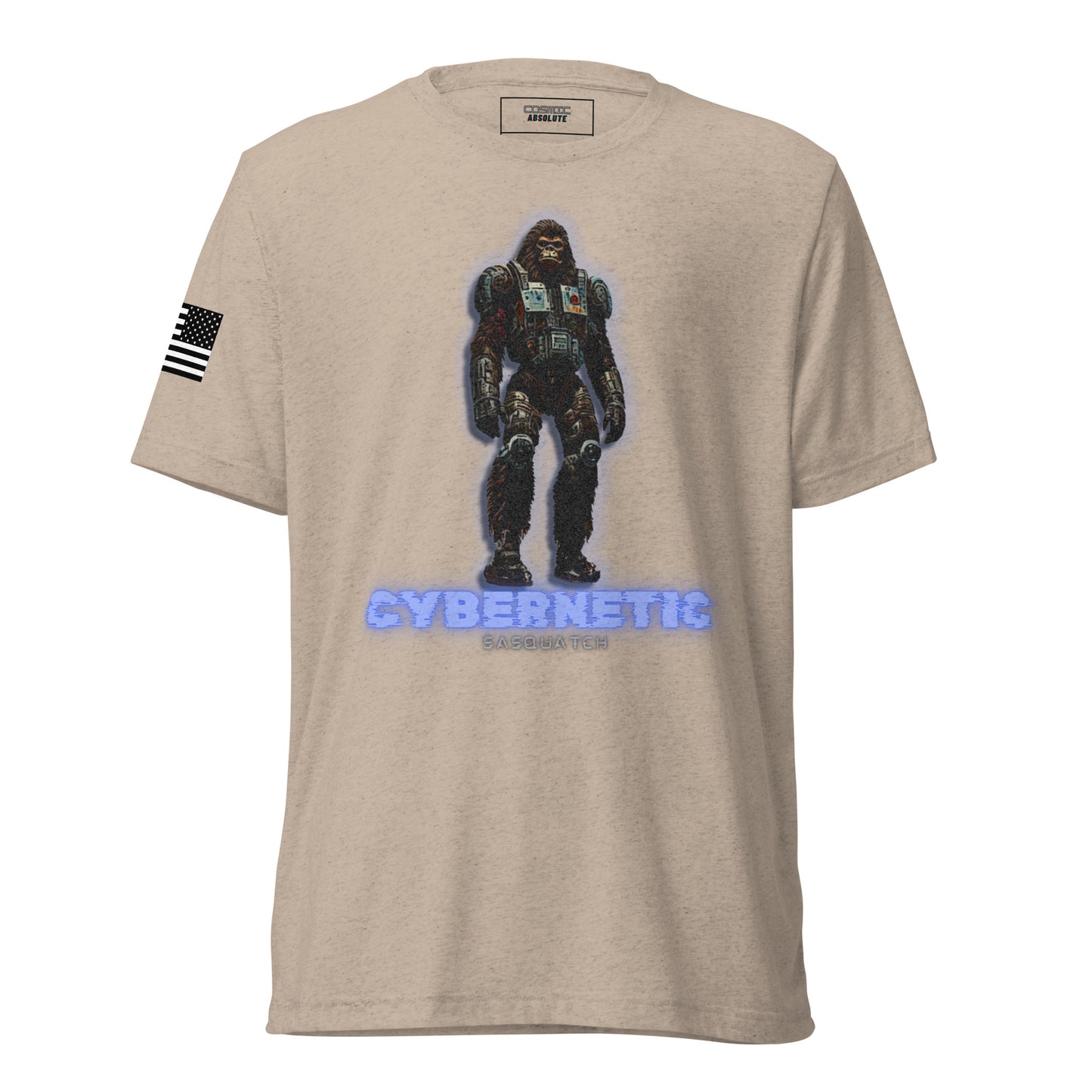 Cybernetic Sasquatch Sci-Fi Graphic Tee | Retro Futurism Workout Shirt |