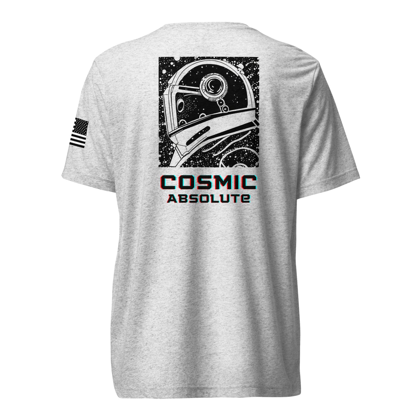 Galactic Wanderer Triblend Sci-Fi Graphic Tee | Retro Futurism Workout Shirt |