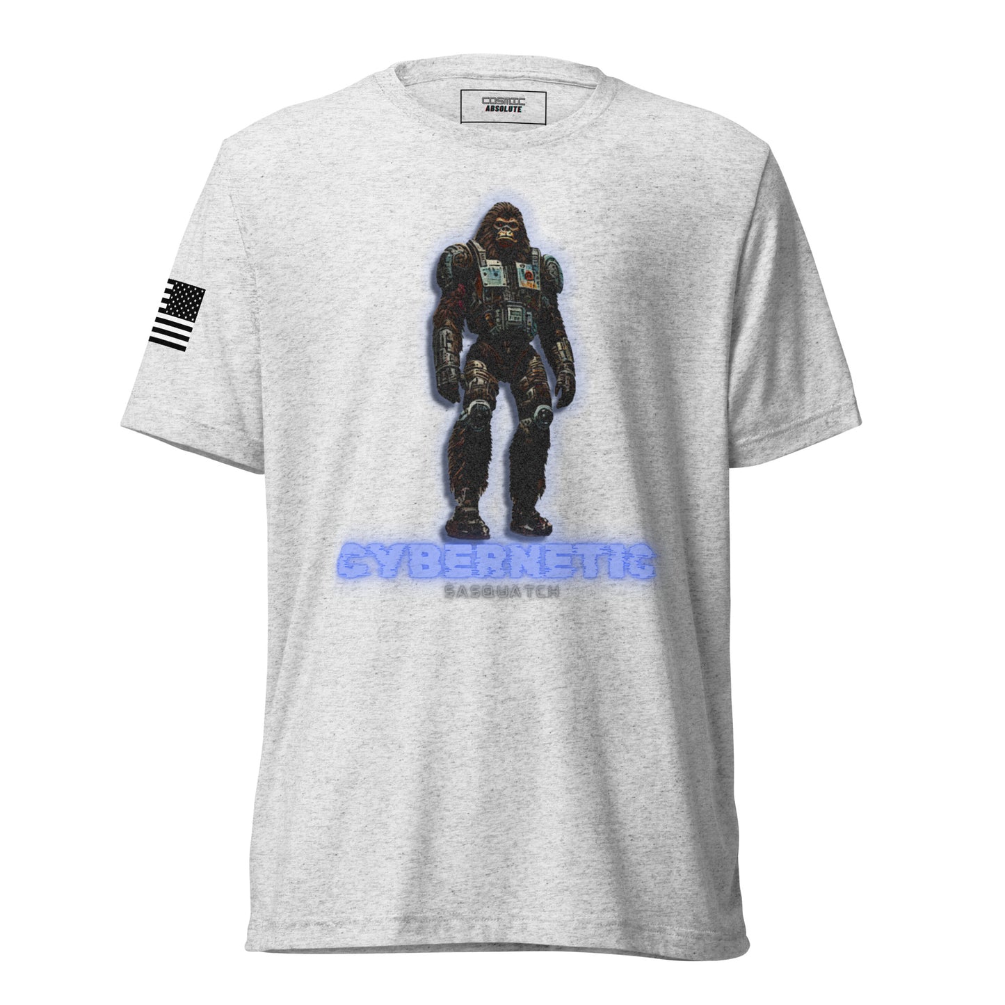 Cybernetic Sasquatch Sci-Fi Graphic Tee | Retro Futurism Workout Shirt |