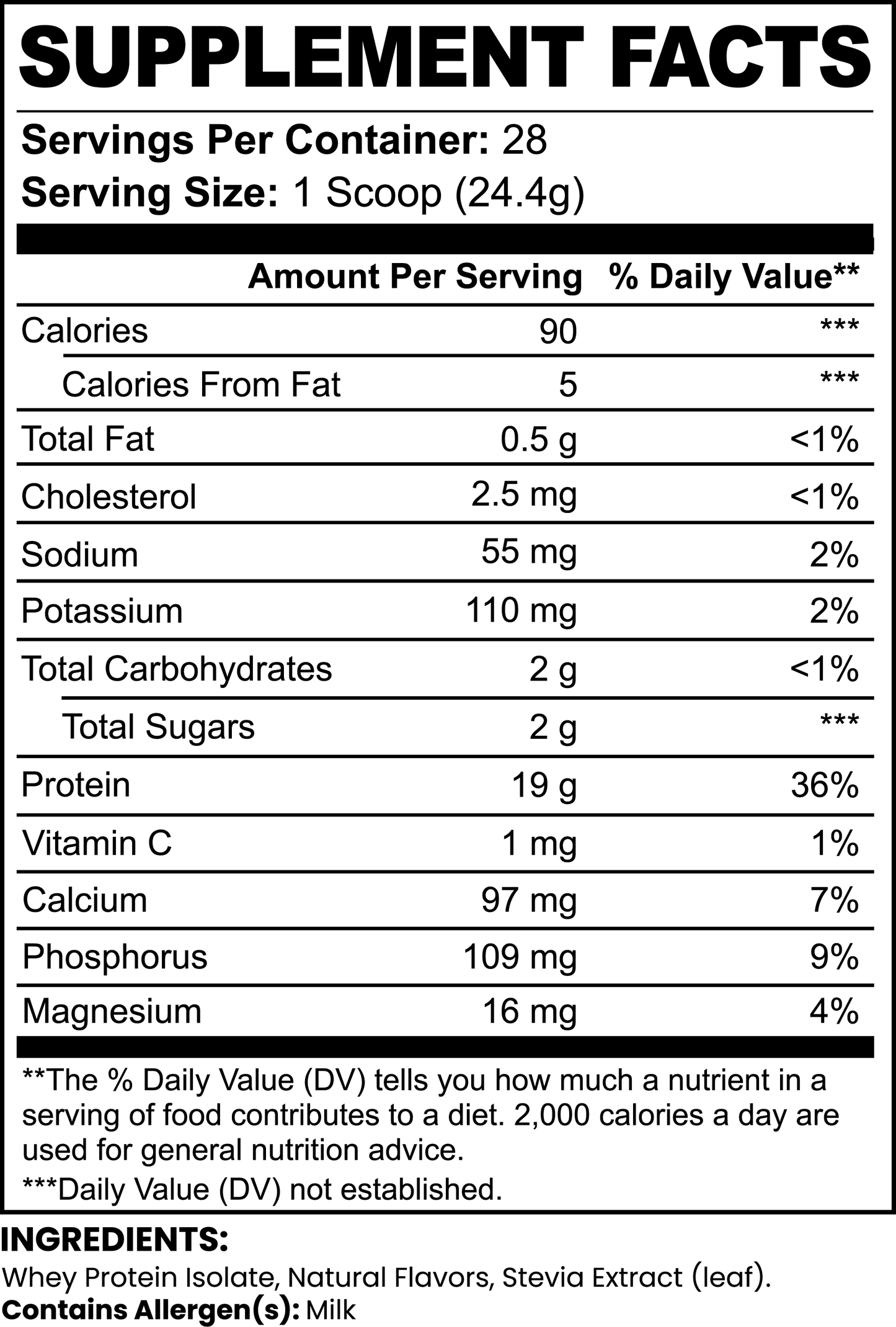COSMIC WHEY PROTEIN ISOLATE (Vanilla)