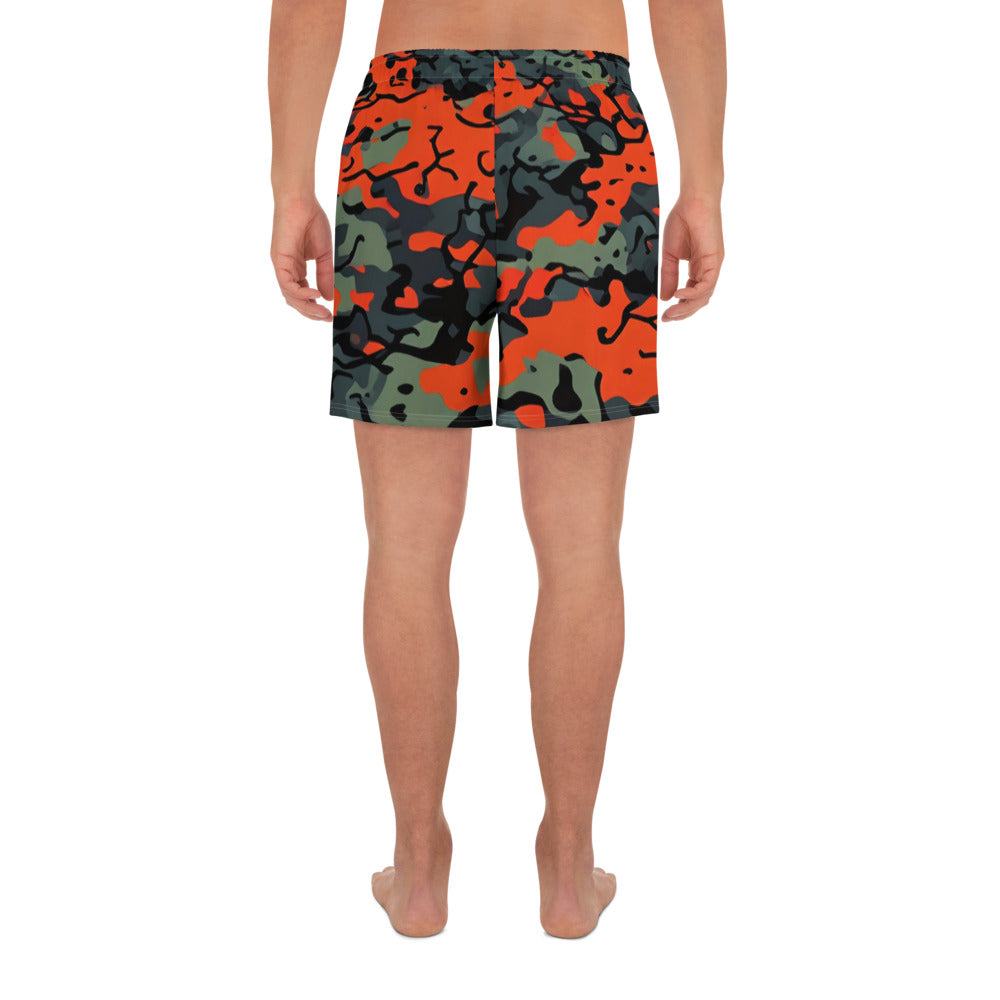 ORANGE CAMO Athletic Long Shorts