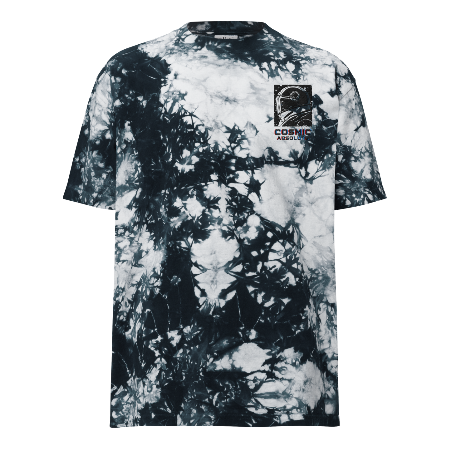 Cosmic Absolute Oversized Tie-Dye T-Shirt | Retro Futurism Activewear |