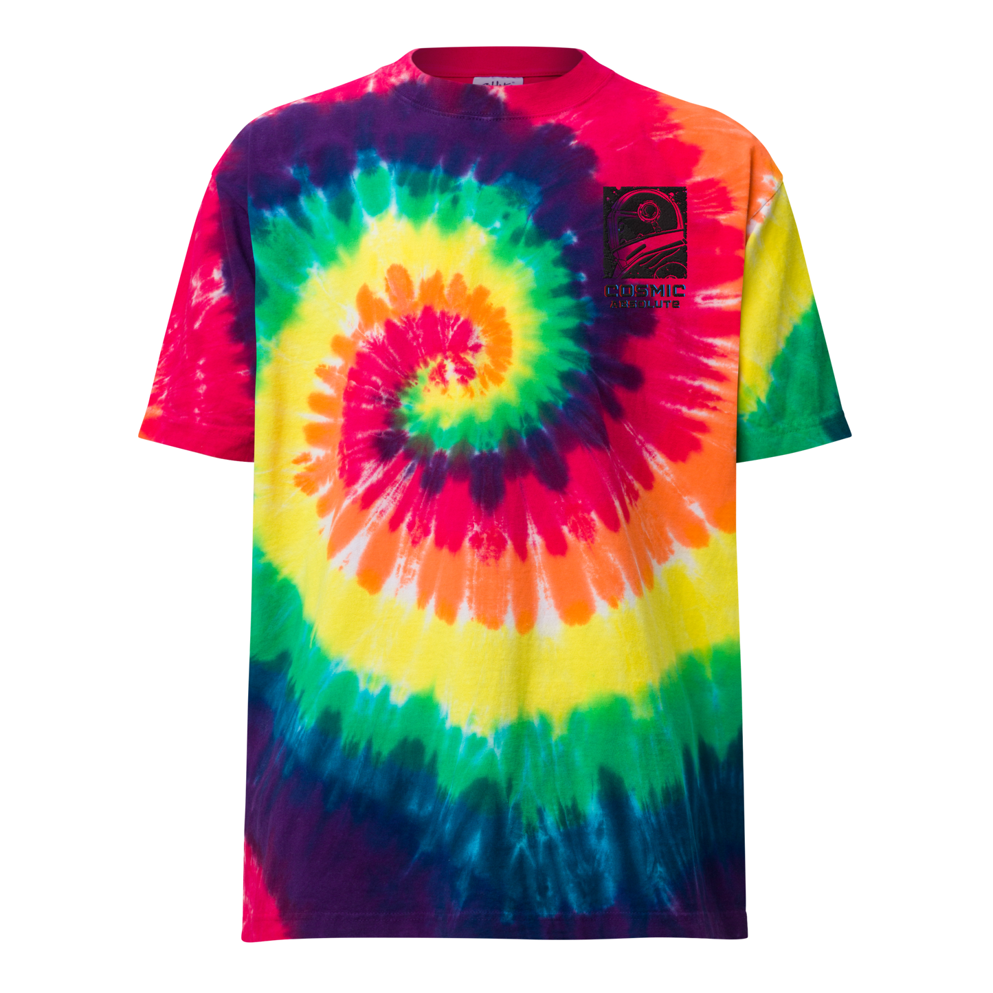 Cosmic Absolute Oversized Tie-Dye T-Shirt | Retro Futurism Activewear |