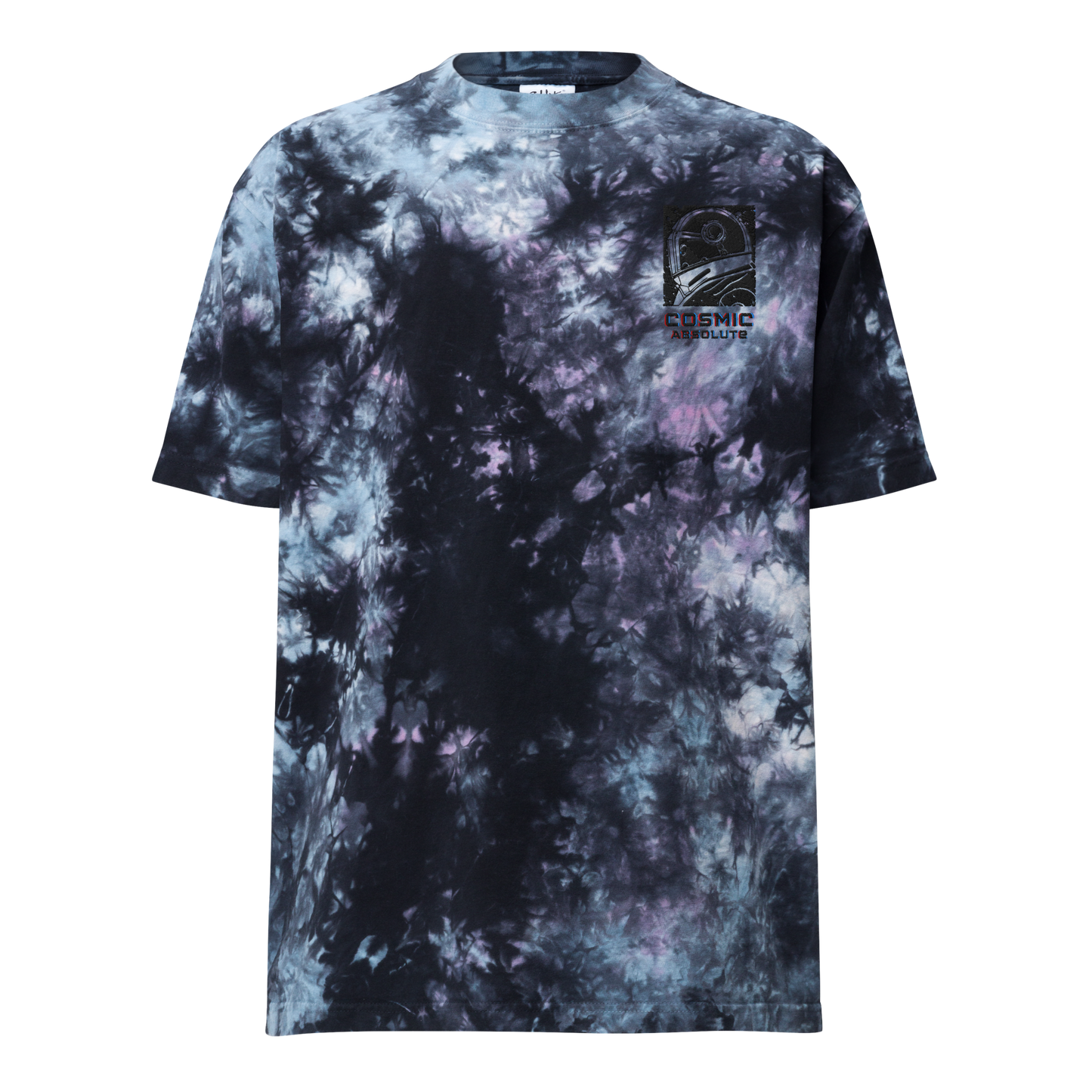 Cosmic Absolute Oversized Tie-Dye T-Shirt | Retro Futurism Activewear |