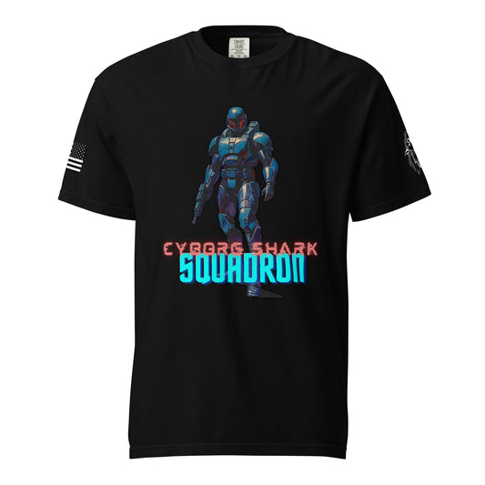 Cyborg Shark Operator Heavy weight T-shirt