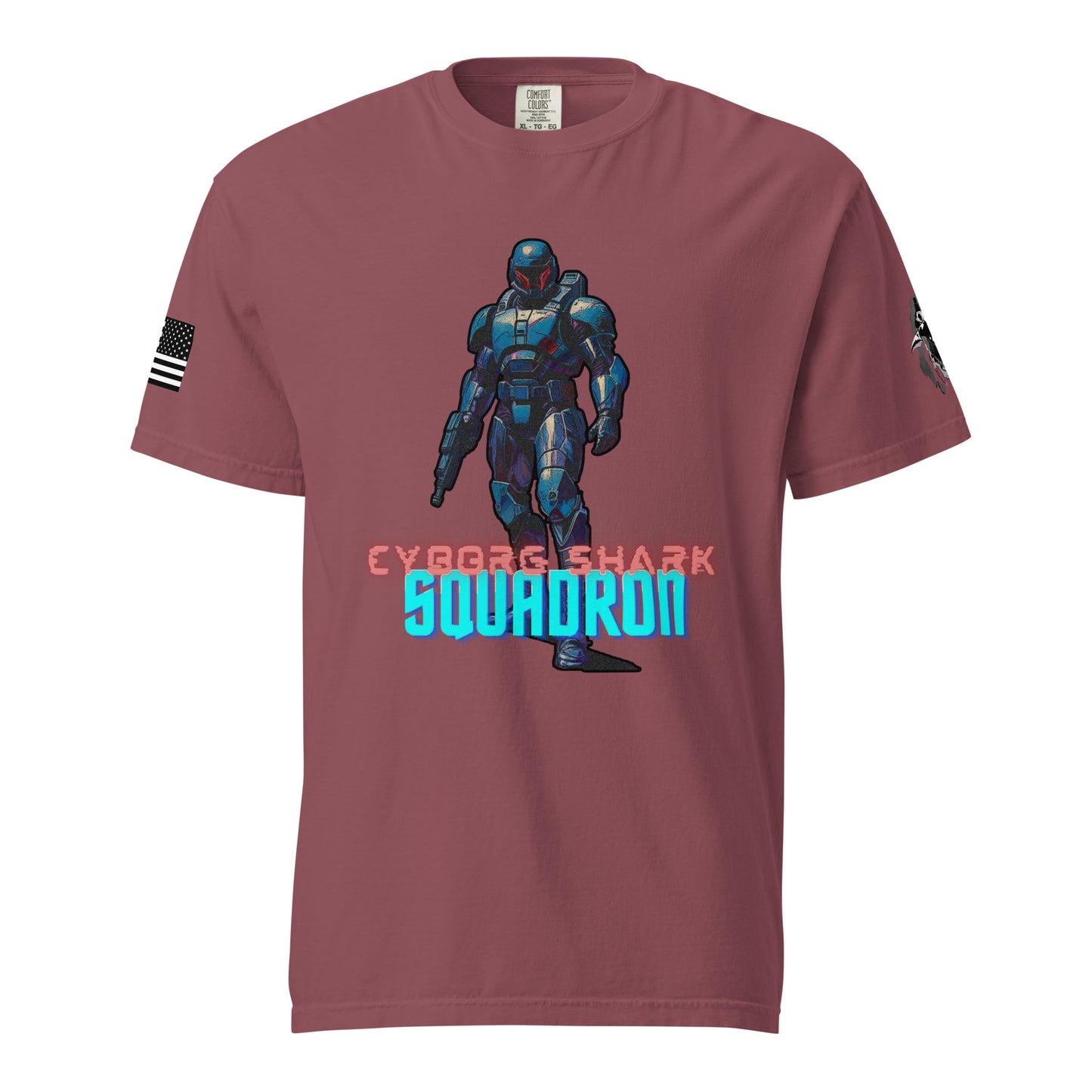 Cyborg Shark Operator Heavy weight T-shirt